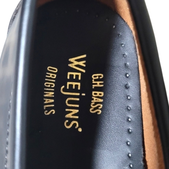 G.H. Bass Black & White Weejuns Whitney Loafers, 10, Classic, Timeless NWOB - Picture 10 of 11
